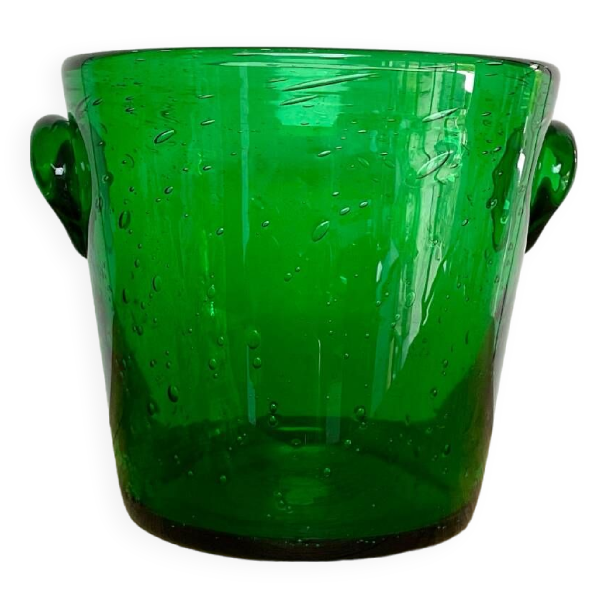Bubble glass ice bucket “Biot” France