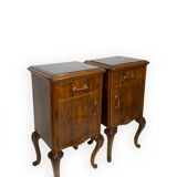 Tables de chevet italiennes en noyer, années 1930/1940