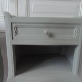 Bedside tables, end tables, beautiful invoices re-enchanted in verdigris waxed finish.