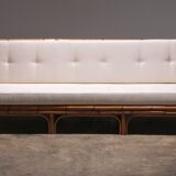 Vintage Italian Bamboo Sofa with Cushions from the 1970s