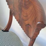 Pair of mahogany gondola chairs – Empire style – 20th century, restored