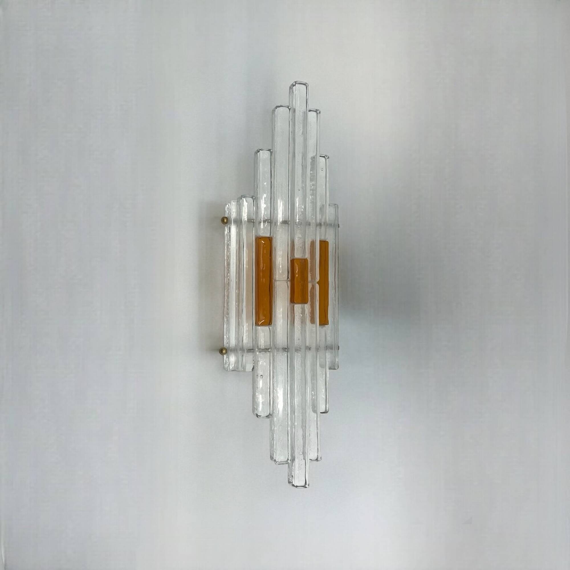 Vintage Handmade Glass 70s Poliarte Sconce ‘Linea’ byAlbano Poli