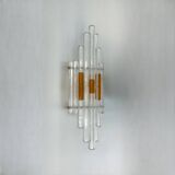 Vintage Handmade Glass 70s Poliarte Sconce ‘Linea’ byAlbano Poli