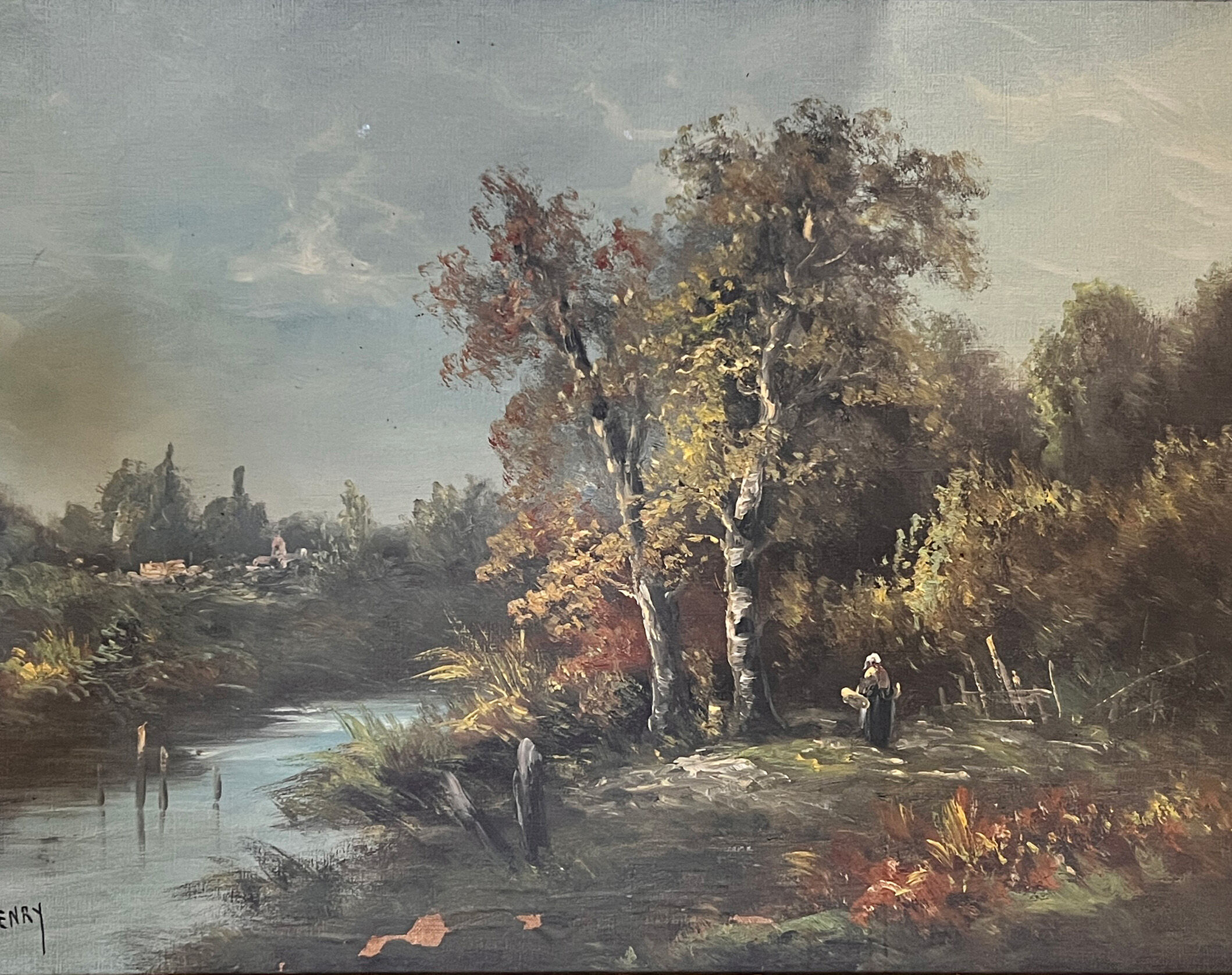 Oil on canvas by Lucien Henry