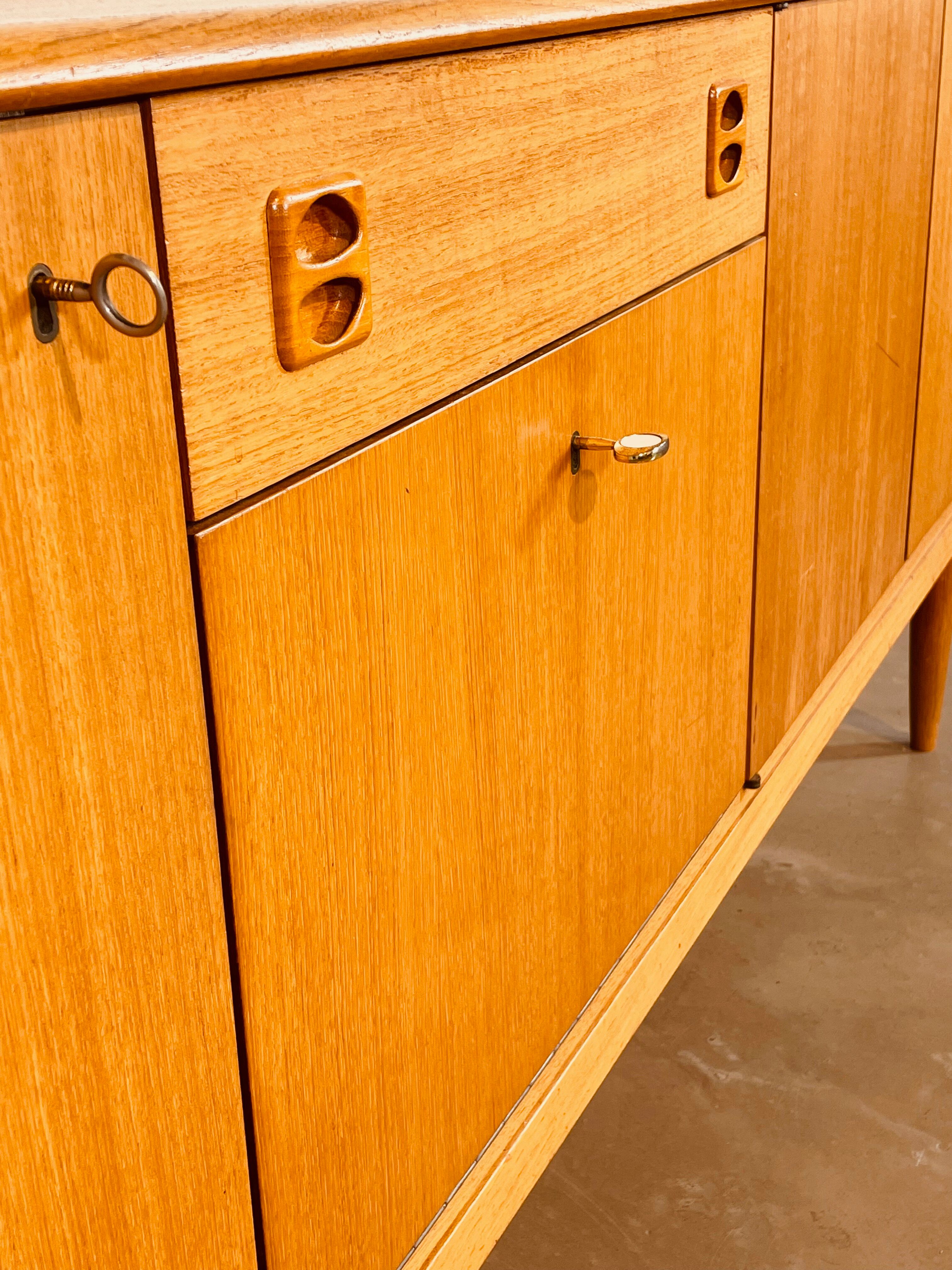 Blond teak sideboard, Germany 1960's