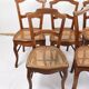 Set of 5 old cane chairs.