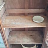 Antique Parisian glass cabinet - bonnet-maker type