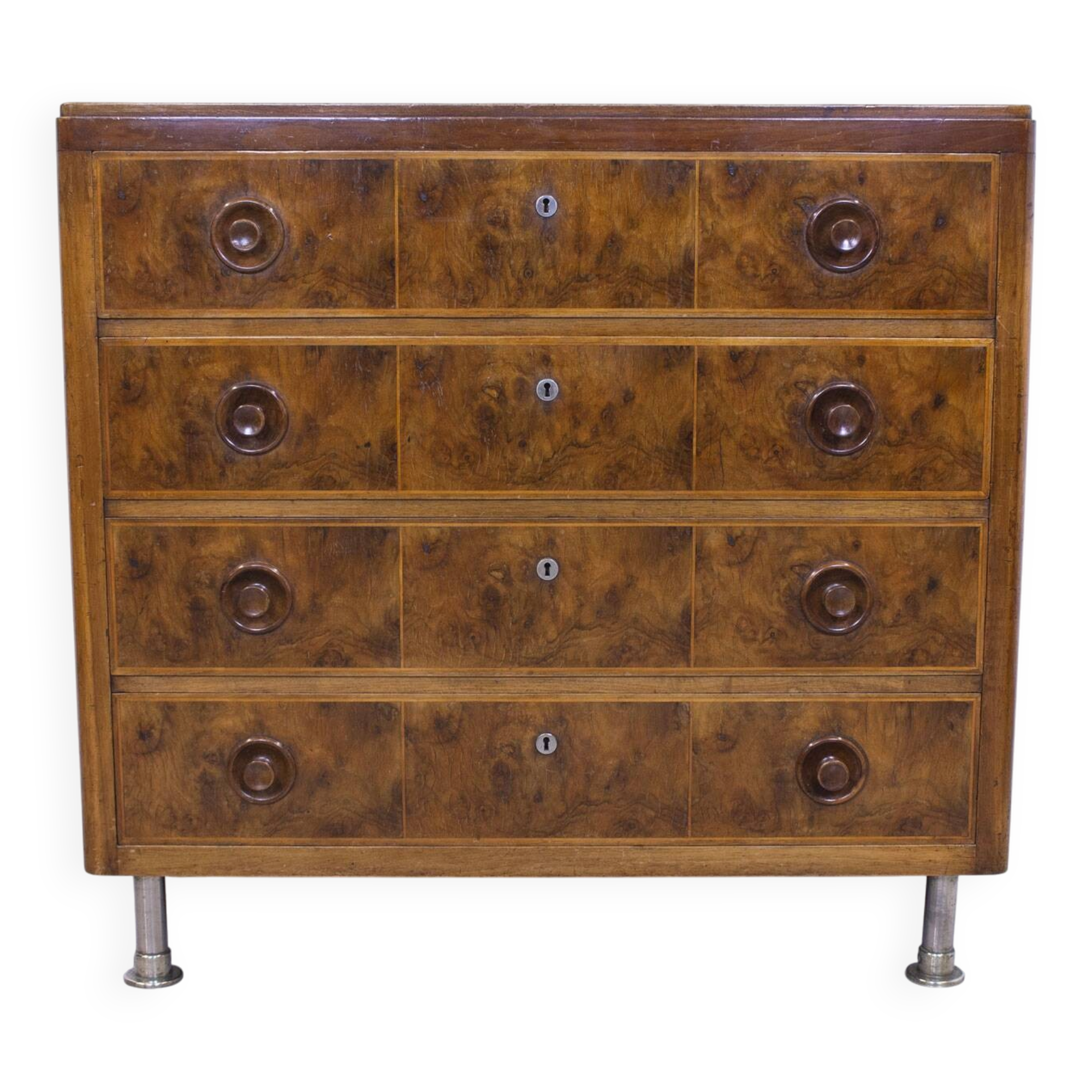Art Deco Burr Walnut Chest of Drawers