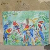 Painting "with parrots"