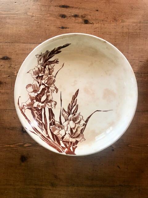 Earthenware compote by Jules Vieillard