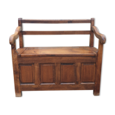 Banc-coffre en bois