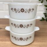 3 bowls, Pyr-o-rey ramekins