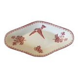 Ravier earthenware Longwy "Mésange"