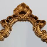 French 20th century baroque style gilded crested mirror