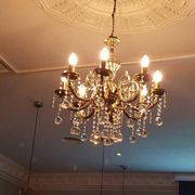 Solid brass chandelier with pendants