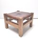 Ottoman stool early twentieth wood and leather
