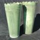 Lot 10 anciens pots de fleuriste en zinc