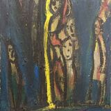 Michel Chapuis, acrylic on expressionist canvas, 1987