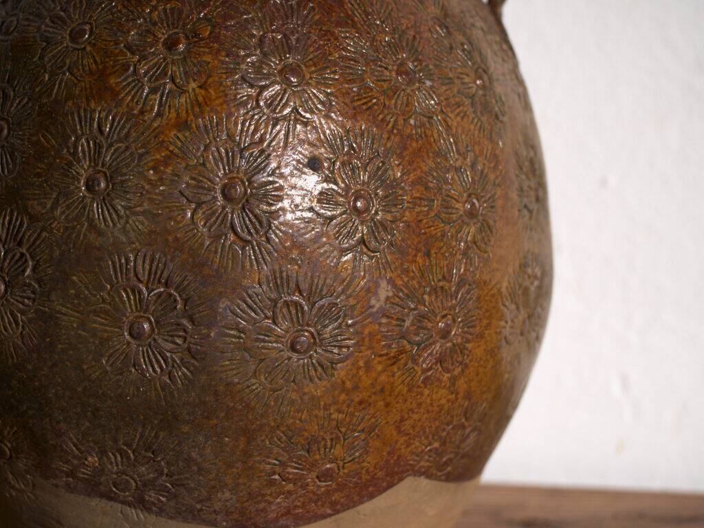 Ancient Chinese glazed stoneware vase – China, circa 1900