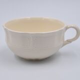 2 luncheon cups off-white earthenware Lunéville décor relief France