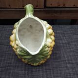 Barbotine pitcher, grape cluster shape