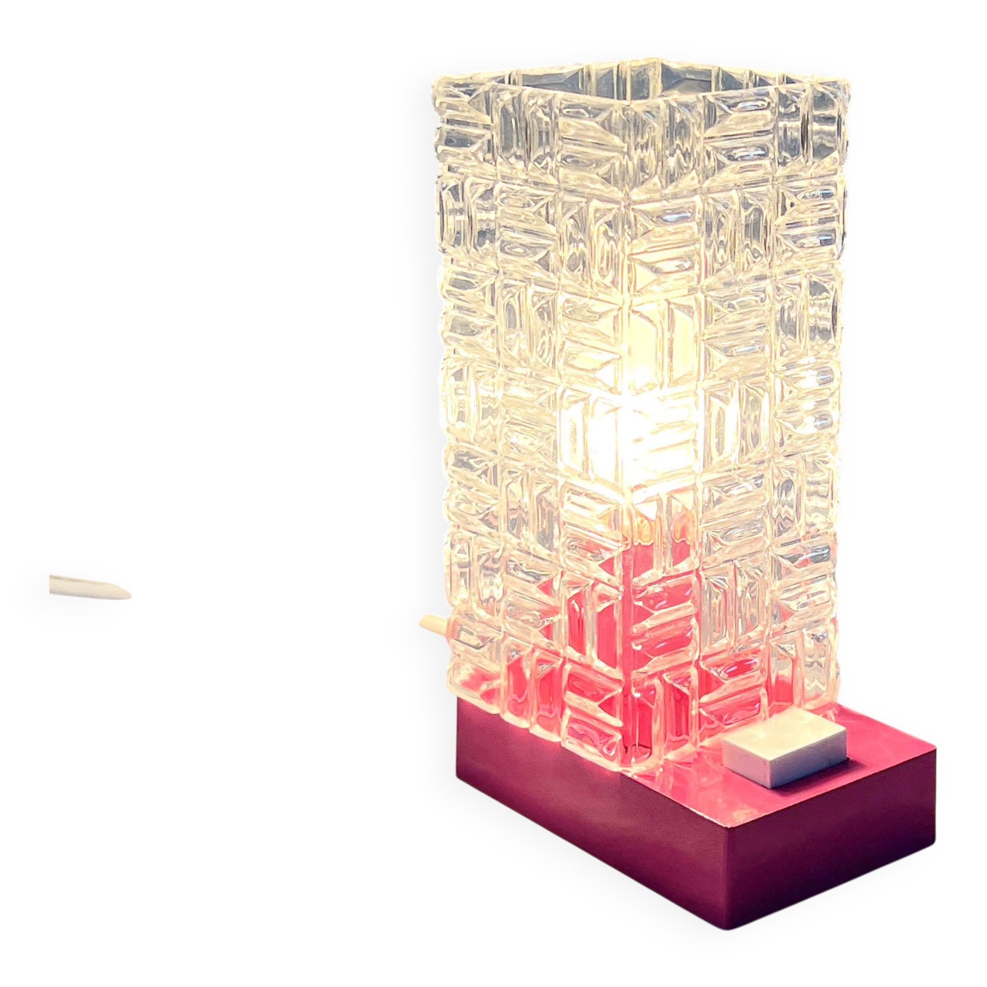 Small pink plastic lamp, 1980