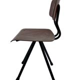 Vintage industrial children's chair, school chair, Dutch design