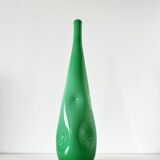 Green opaline Italian bottle 1960 EMPOLI