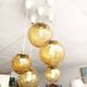 Vintage smoked glass pendant light, Parscot circa 1970.