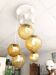 Vintage smoked glass pendant light, Parscot circa 1970.