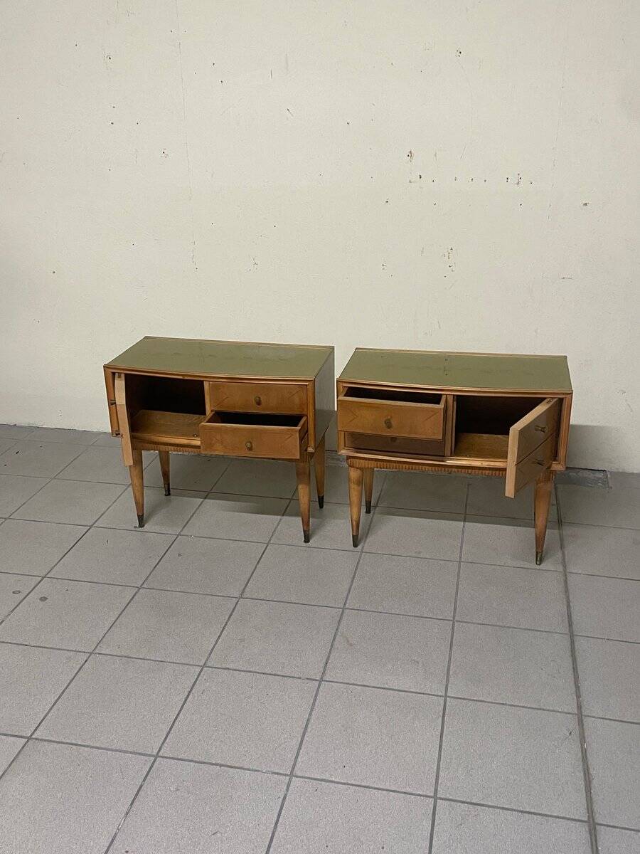 Italian Mid-Century modern bedside tables, 1950s, set of 2
