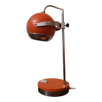 Lampe Eye Ball vintage orange – Design Space Age (années 60-70)