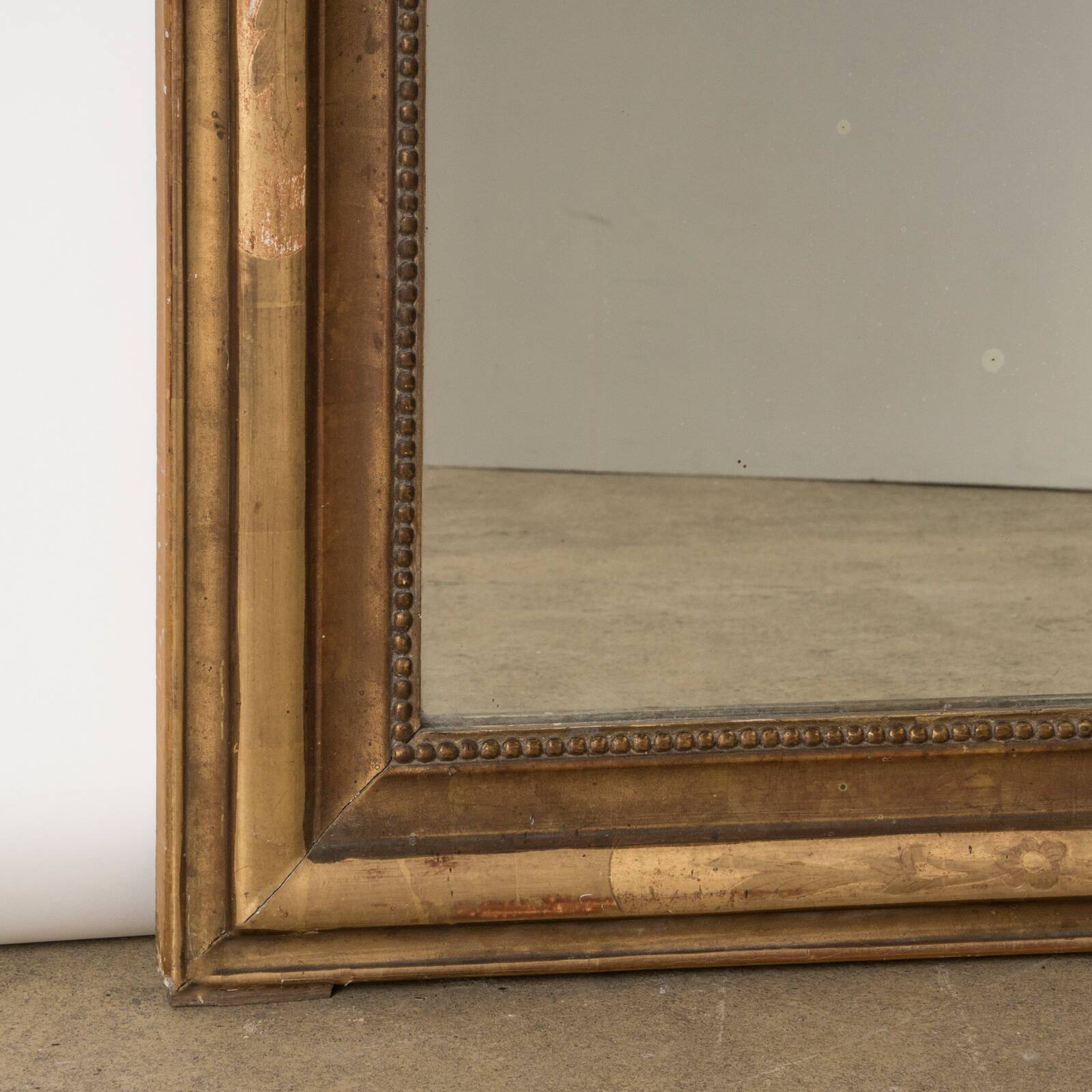 Mirror with Floral Etchings