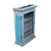 Etagère vitrine murale en teck birman ancien