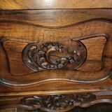 Louis XV bedside table in solid walnut