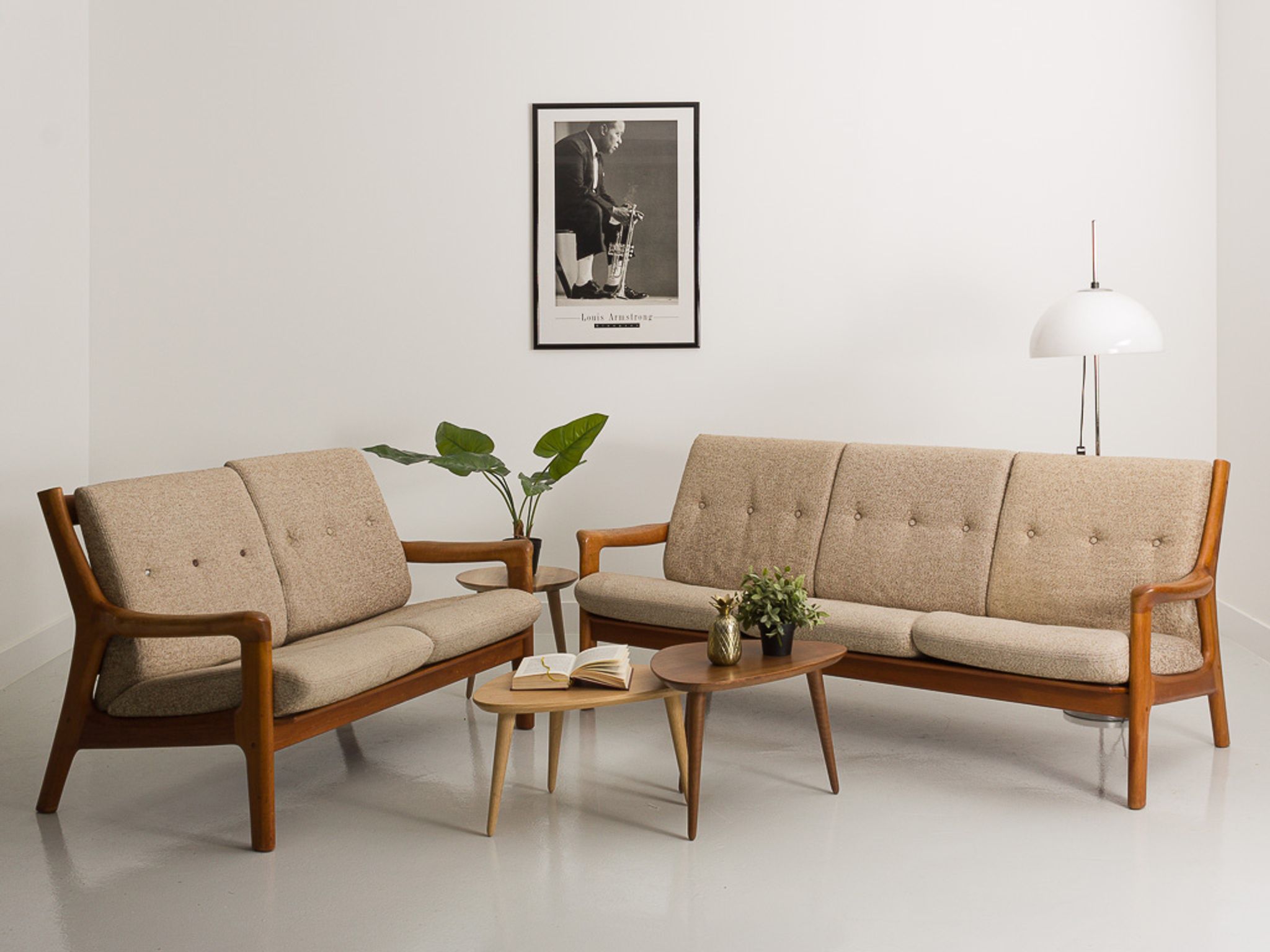 Bench, Danish sofa 2 places in teak by Gustav Thams, for Uldum Mobelfabrik, 1960