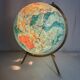 Globe vintage 1975 terrestre verre tripode doré Taride - 32 cm