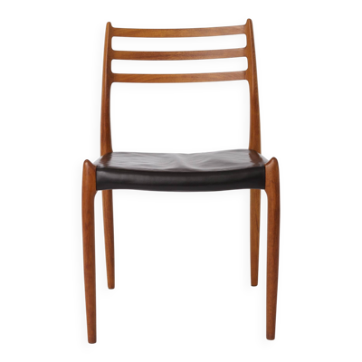 Chaise Niels Møller Modèle 78 – Chaise de salle à manger en teck danois des années 60, milieu du siècle.