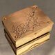 German compartmentalized stamp box early twentieth GHG Gesch holly leaf