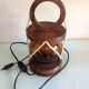 Marine lamp with amber glass globe 60/70s