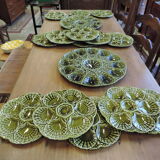 Oyster service 1970 in sarreguemines earthenware