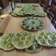 Oyster service 1970 in sarreguemines earthenware