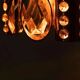 Palwa mid-century suspended chandelier in crystal, glass and brass.
