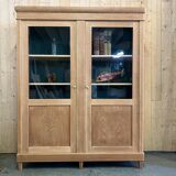 Vintage oak display case, removable