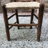 Brutalist straw chair