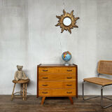 Vintage compass feet chest of drawers 1950 1960