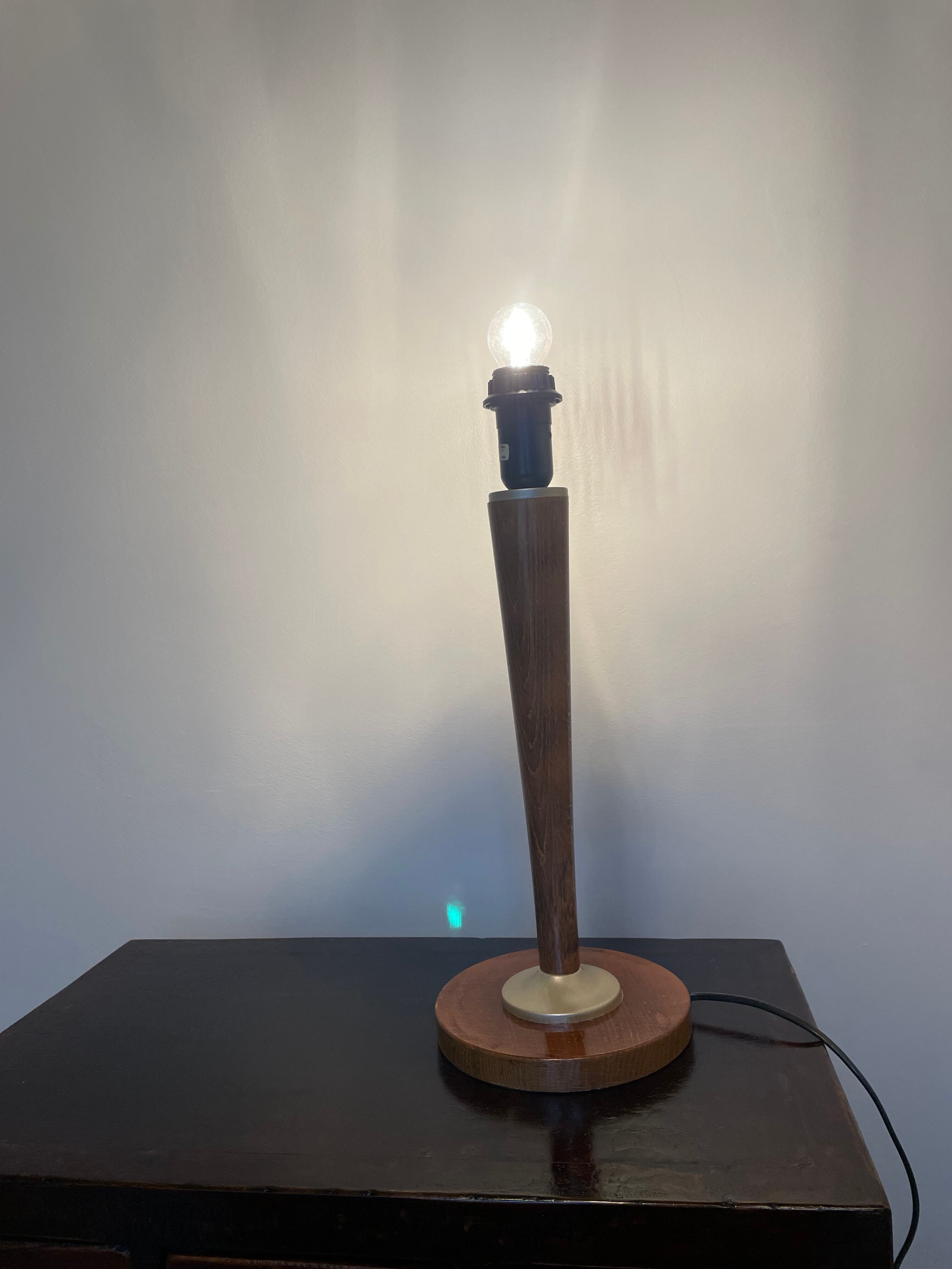 Old wooden Art Deco lamp stand