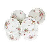 6 flower dessert plates