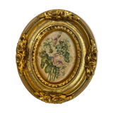 Frame with silk roses