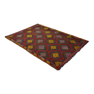 Anatolian handmade kilim rug 272 cm x 191 cm
